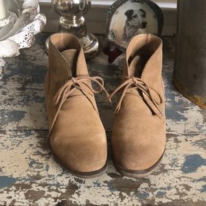 Lucky Brand Garboh honey suede tie ankle boots